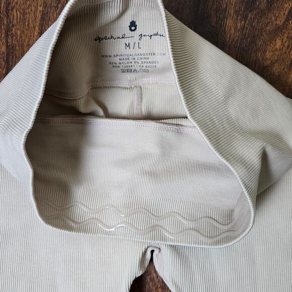 Spiritual Gangster x Peloton Love Sculpt Ribbed 7/8 Seamless Leggings, M/L NWOT - Picture 3 of 7